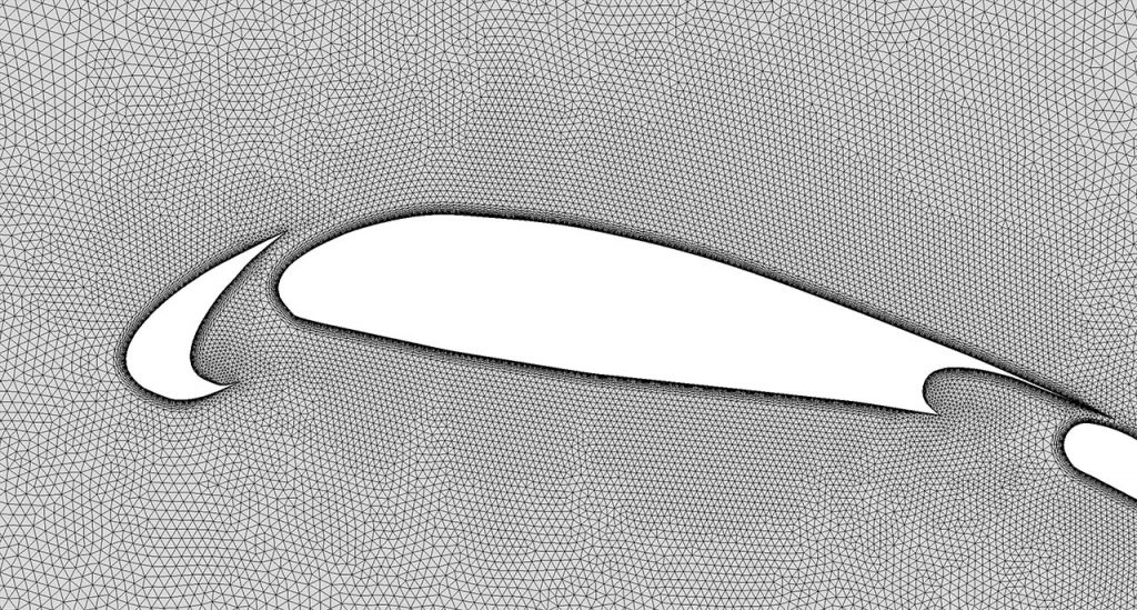 CM2 Layers® 2D - Airfoil and Flaps - Boundary and Regular Mesh