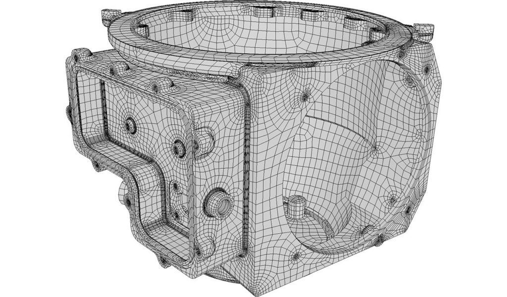 CM2 SurfRemesh® Q4 - Tank Part - All-quad Remesh