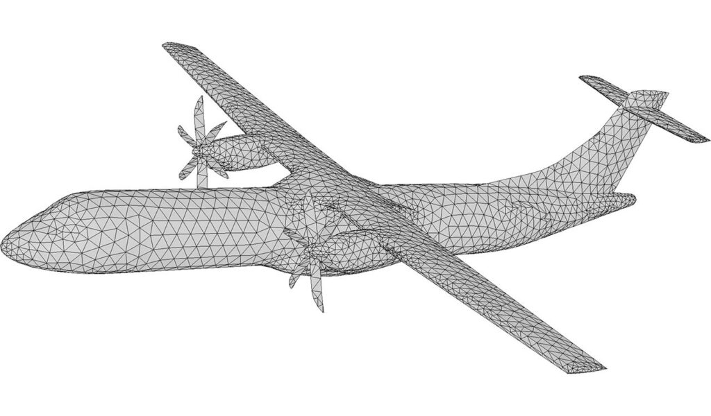 CM2 SurfRemesh® T3 - "ATR 72" Model - All-triangle Remesh