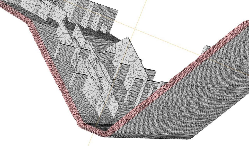 CM2 TetraMesh® Aniso - Thin plastic part - Solid mesh (tetrahedrons)
