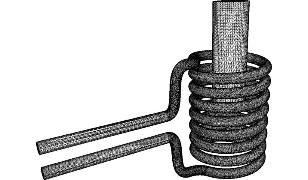 CM2 TetraMesh® Iso - Heating inductor and billet - Boundary mesh (triangles)